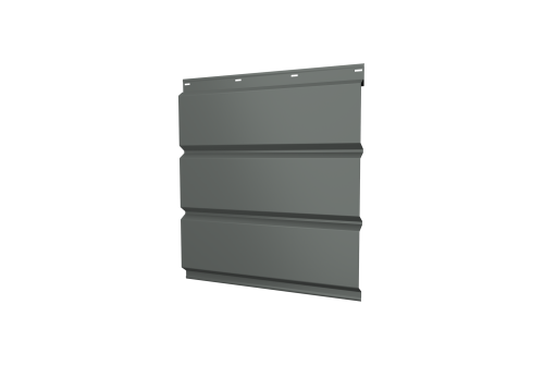 Софит металлический без перфорации 0,45 PE с пленкой RAL 7005 мышино-серый