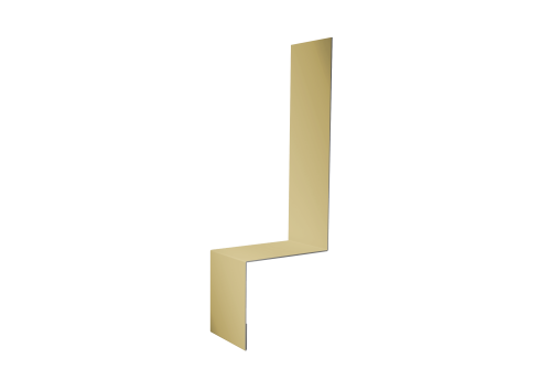 Планка примыкание боковое фальц 0,45 PE с пленкой RAL 1014 слоновая кость (3м)