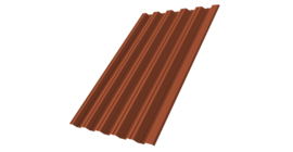 Профнастил НС35 R 0.45 PE RAL 8004 терракота