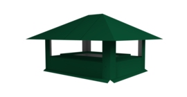 Дымник на трубу 520х390мм 0.5 Satin Matt с пленкой RAL 6005 зеленый мох