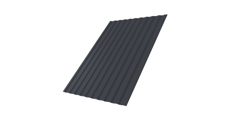 Профнастил С8А 0,5 PurLite Мatt RAL 7024 мокрый асфальт