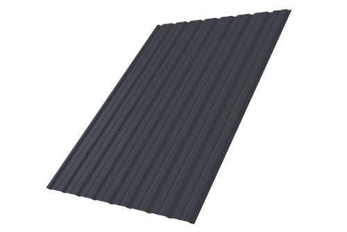 Профнастил С10В 0.4 РЕ-Double RAL 7024 мокрый асфальт