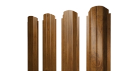 Штакетник П-образный А фигурный 0,45 Print Elite Golden Wood TwinColor