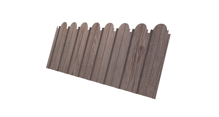 Профнастил С10A фигурный 0,45 Print Elite White Wood TwinColor