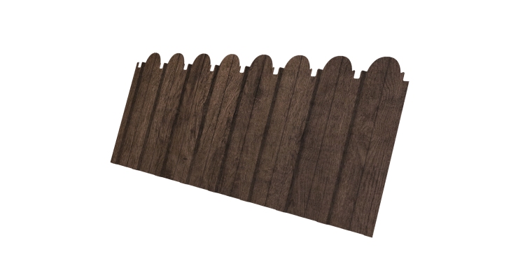 Профнастил С10A фигурный 0,45 Print Elite Antique Wood TwinColor