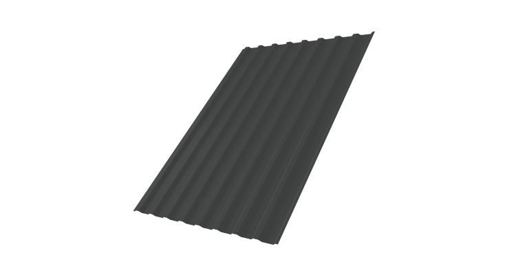 Профнастил С20В 0.45 PE-Double RAL 7016 антрацитово-серый