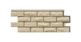Фасадная панель GL Колотый камень Design бежевый со швом RAL 7006