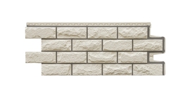Фасадная панель GL Колотый камень Design молочный со швом RAL 7006