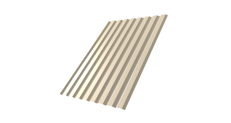 Профнастил С20А 0.5 Satin RAL 1015 светлая слоновая кость