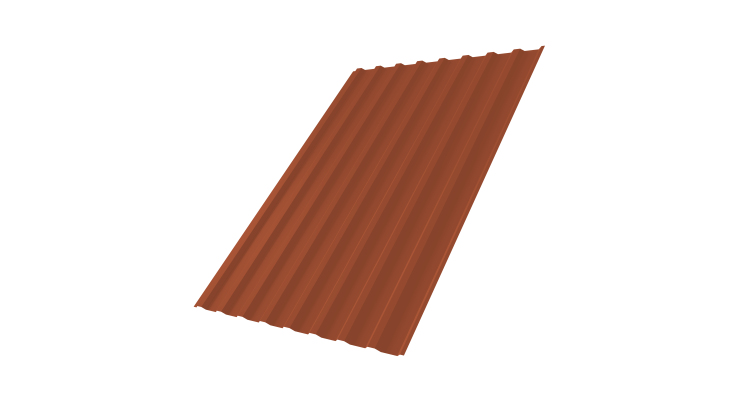 Профнастил С20В 0,5 Satin RAL 8004 терракота