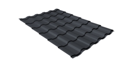 Металлочерепица кредо Grand Line 0,5 PurPro RAL 7024 мокрый асфальт