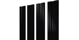 Штакетник Twin с прямым резом 0.45 PE RAL 9005 черный