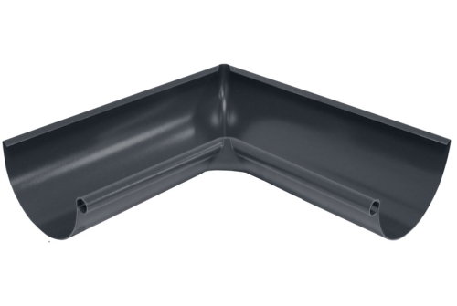 Угол желоба внутренний 90 гр 125 мм Мatt RAL 7024 мокрый асфальт