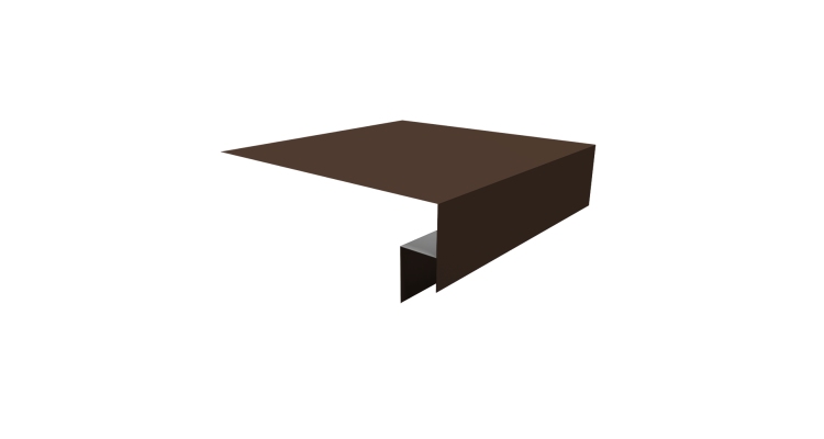 Планка околооконная сложная Блок-хаус new 200х50х27 0,45 PE с пленкой RAL 8017 шоколад (3м)