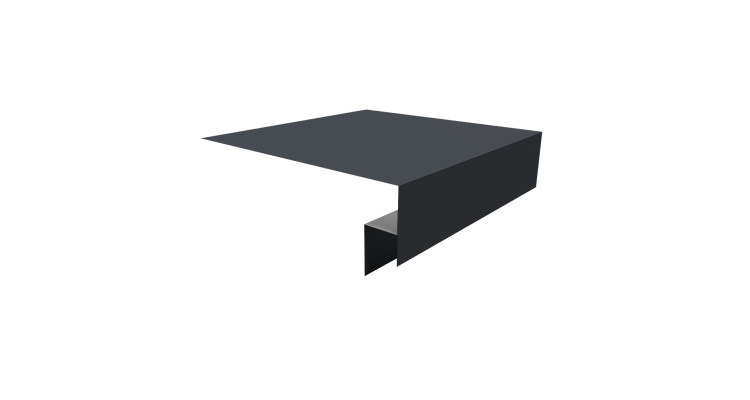 Планка околооконная сложная Блок-хаус new 250х50х27 (j-фаска) 0,45 Drap TX RAL 7024 мокрый асфальт (2м)