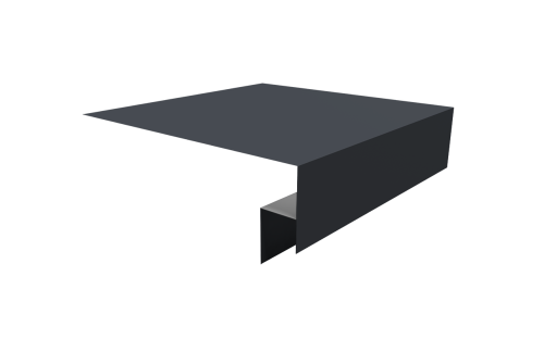 Планка околооконная сложная Блок-хаус new 250х50х27 (j-фаска) 0,5 Satin с пленкой RAL 7024 мокрый асфальт (2м)