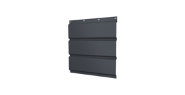 Софит металлический центральная перфорация 0,5 Drap с пленкой RAL 7024 мокрый асфальт