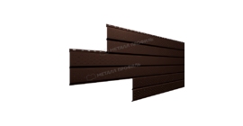 Софит Металл Профиль Lбрус-15х240 (VALORI-20-DarkBrown-0.5)
