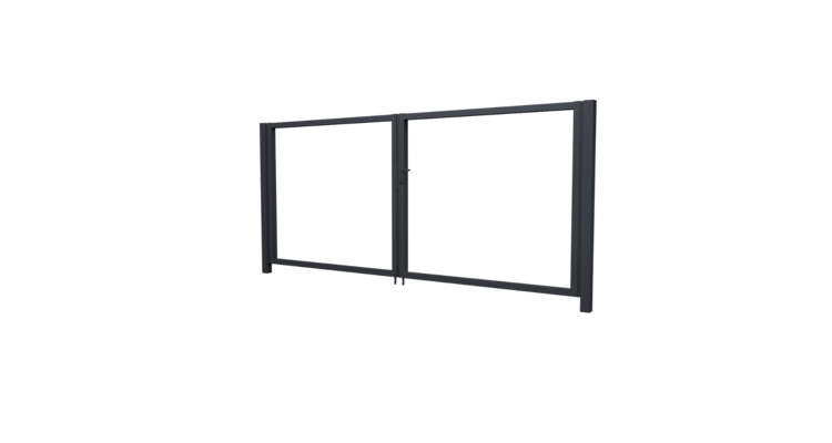 Ворота Жалюзи Texas 1.8х3.6 RAL 7024 без заполнения (ламель 125 мм)