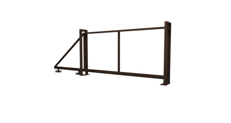 Ворота откатные Жалюзи Texas 1.8х4.0 RAL 8017 без заполнения (ламель 150 мм)