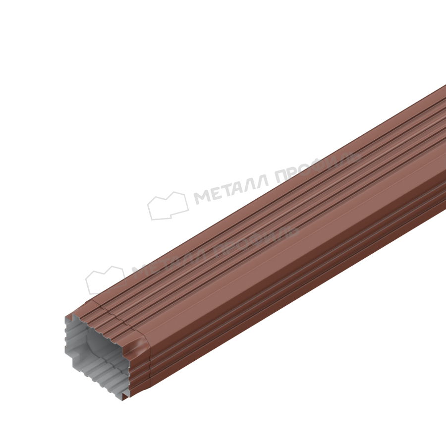 Труба водосточная Металл Профиль БЮДЖЕТ 76х102х3000 RAL 8017