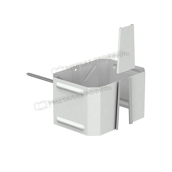 Держатель трубы (на кирпич) Металл Профиль БЮДЖЕТ 76х102 RAL 9003