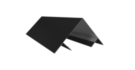 Планка угла внешнего составная верхняя 0,45 Drap TX RAL 9005 черный (3м)