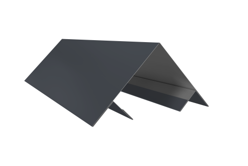 Планка угла внешнего составная верхняя 0,5 Satin с пленкой RAL 7024 мокрый асфальт (2м)