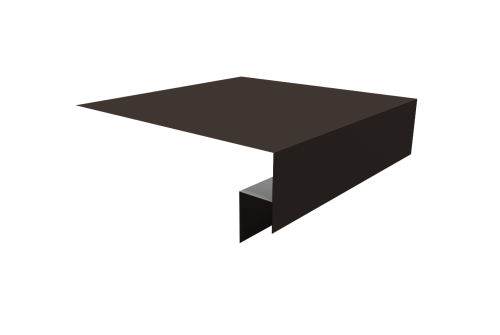 Планка околооконная сложная Экобрус Grand Line 250х50х25 0,5 Satin с пленкой RR 32 темно-коричневый (3м)