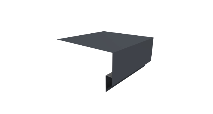 Планка околооконная сложная Экобрус Grand Line 250х75х25 0,45 Drap RAL 7024 мокрый асфальт (3м)