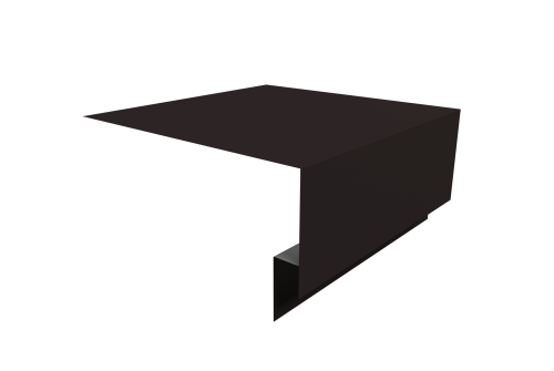 Планка околооконная сложная Экобрус Grand Line 250х75х25 0,45 Drap TX RAL 9005 черный (2м)