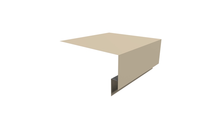 Планка околооконная сложная Экобрус Grand Line 250х75х25 0,5 Satin с пленкой RAL 1015 светлая слоновая кость (3м)