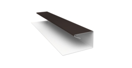 Планка П-образная завершающая сложная (КД) 0,45 Drap TR RR 32 темно-коричневый (2м)