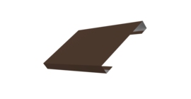 Ламель лицевая 150 забора жалюзи Texas стартовая/финишная для калиток и ворот 0.45 Drap ST с пленкой RAL 8017 шоколад