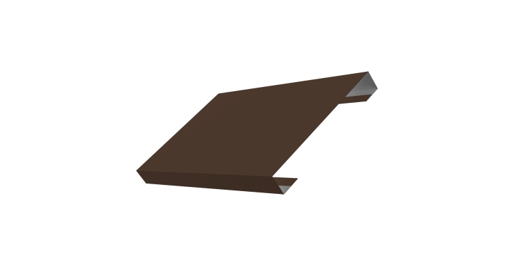 Ламель лицевая 150 забора жалюзи Texas стартовая/финишная для калиток и ворот 0.5 Drap с пленкой RAL 8017 шоколад