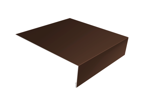 Планка лобовая/околооконная простая 190х50 0,5 Satin Matt RAL 8017 шоколад (2м)