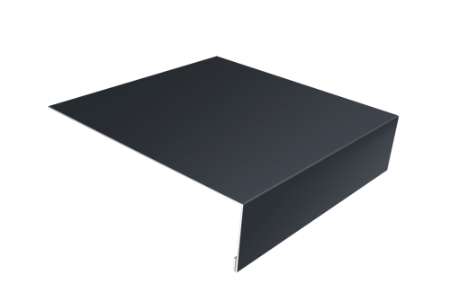 Планка лобовая/околооконная простая 190х50 0,5 Drap TX RAL 7024 мокрый асфальт (2м)