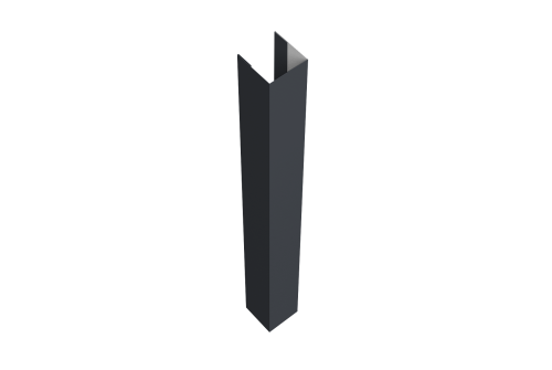Стойка жалюзи Texas 0,45 PE RAL 7024 мокрый асфальт (1,8м)