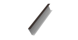 Декоративная накладка на столб универсальная 60х60 для забора жалюзи 0,5 Satin Matt TX RR 32 темно-коричневый (3м)