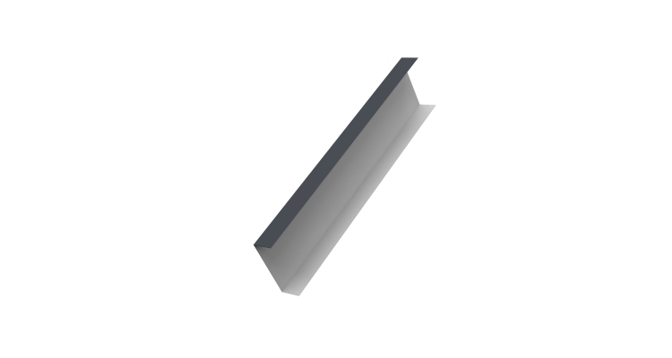 Декоративная накладка на столб универсальная 62х55 для забора жалюзи 0,7 PE RAL 7024 мокрый асфальт (3м)