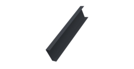 Декоративная накладка на столб универсальная 62х55 для забора жалюзи 0,45 Drap-double TX RAL 7024 мокрый асфальт (1,8м)