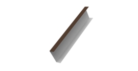 Декоративная накладка на столб универсальная 80х80 для забора жалюзи 0,7 PE RAL 8017 шоколад (2,5м)