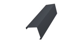 Декоративная накладка на столб универсальная угловая 60х60 для забора жалюзи 0,45 Drap TwinColor RAL 7024 мокрый асфальт (2,5м)