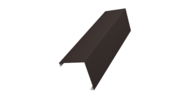 Декоративная накладка на столб универсальная угловая 60х60 для забора жалюзи 0,5 Drap RR 32 темно-коричневый (2,5м)