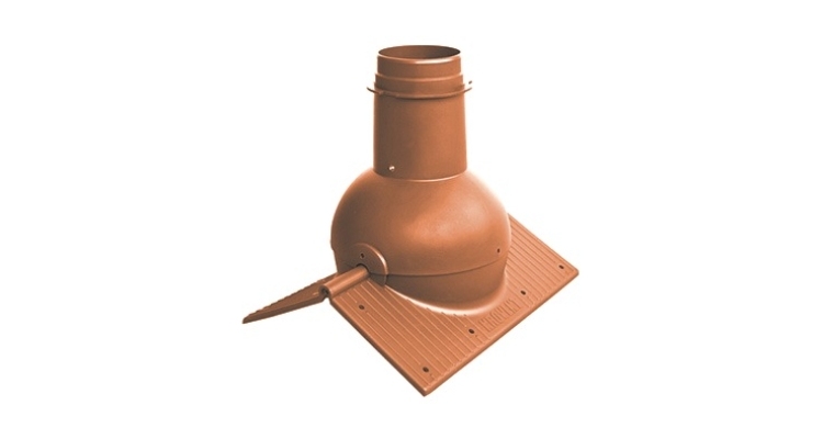 Элемент коньковый Krovent Pipe-Cone красно-коричневый