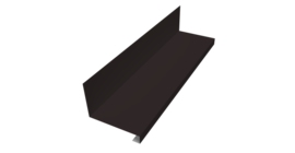 Планка примыкание нижнее к трубе для Кликфальц Pro Grand Line 0,5 Satin с пленкой RAL 9005 черный (3м)