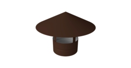 Дымник на трубу круглый d250 0,45 PE с пленкой RAL 8017 шоколад