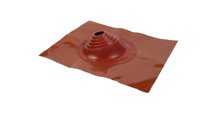 Проходной элемент MF угловой №1 (75-200мм) +240 силиконовый (металлический окрашенный фланец) терракотовый