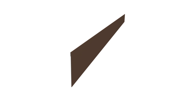 Ламель забора жалюзи Palermo стартовая/финишная для калиток и ворот 0,5 Satin RAL 8017 шоколад