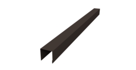 Планка вертикальная лицевая для забора жалюзи Palermo 0,5 Atlas X RR 32 темно-коричневый (2м)